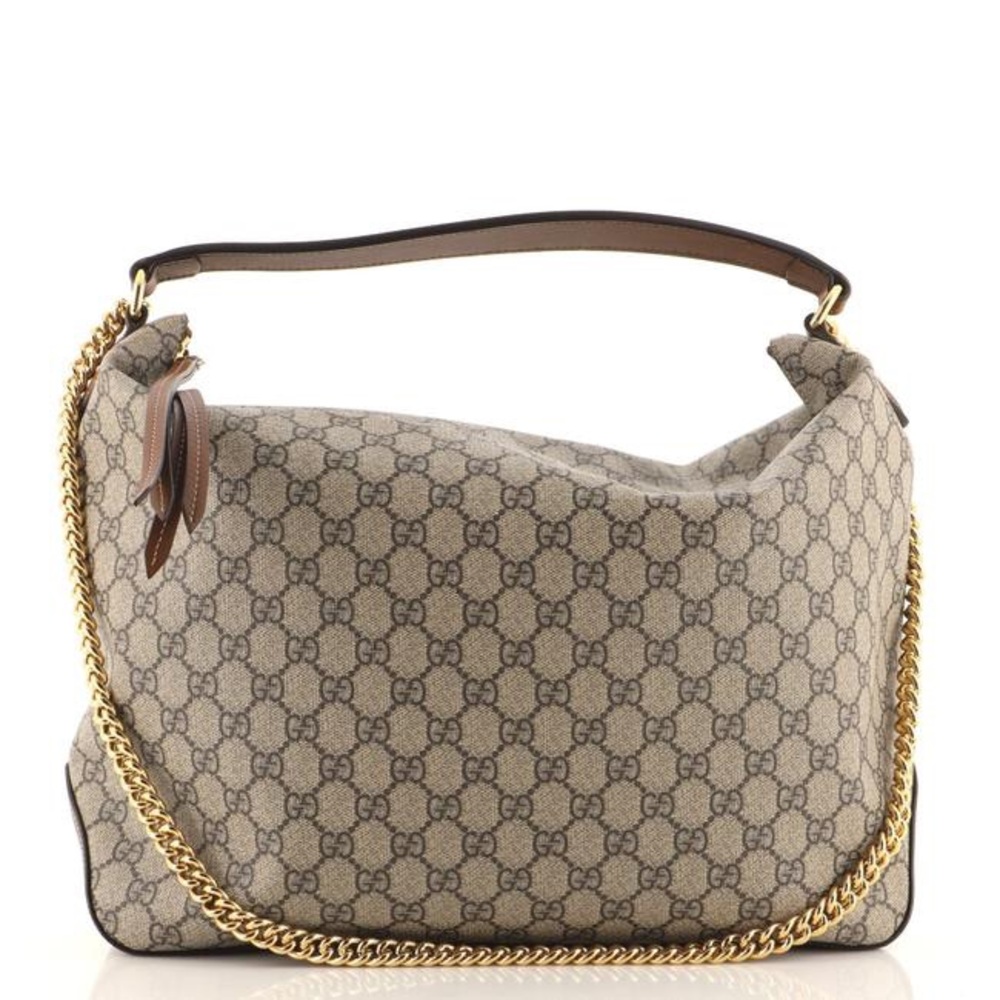 Gucci Supreme Canvas Hobo Bag Two Way Chain